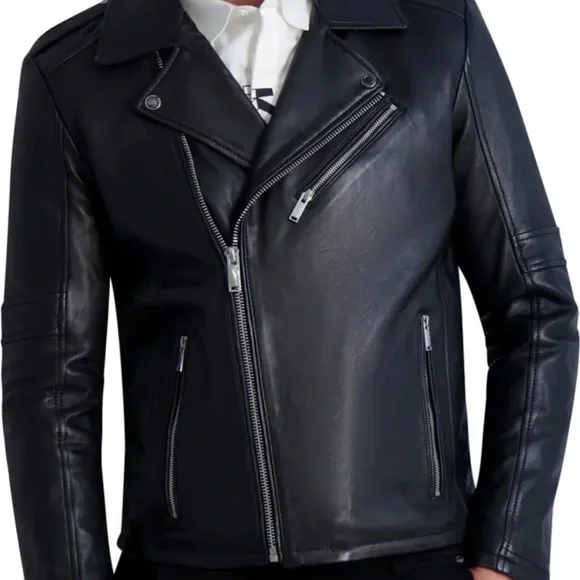 Karl Lagerfeld Jackets Coats Karl Lagerfeld Asymmetric Moto